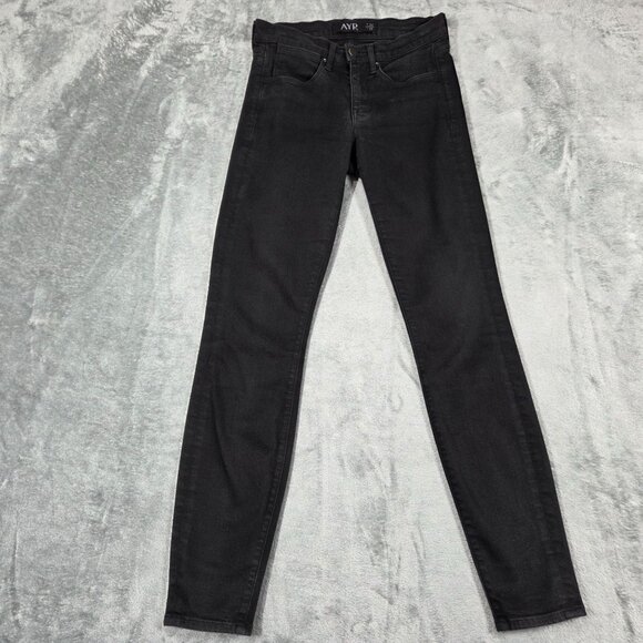 AYR Jeans Womens 24 Black Skinny Stretch Denim - Picture 1 of 10